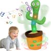 Ladlee Galleria Dancing Cactus Toys for Kids Educational Plush Baby Toy Talking & Singing Electronic Pets for 6 to 12 Months Toddler Repeats What You Say Voice Recorder Musical Toys with 120 Songs